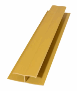 PLASMEG PERFIL PVC TIPO "H" CEDRO PCT C/18 PEÇAS 6 metros por 47x13x27mm cada