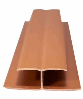 PLASMEG PERFIL PVC TIPO "H" MOGNO C/18 PEÇAS 6 metros por 47x13x27mm cada