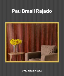 Painel Ripado - Pau Brasil Rajado - Linha Vértice