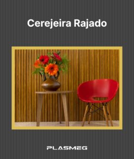 Painel Ripado - Cerejeira Rajado - Linha Vértice