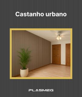 Painel Ripado - Castanho Urbano - Linha Vértice